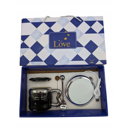 ELEGANCKI Kubek z podgrzewaczem + Łyżka + KABEL USB Kubek świąteczny GIFT
