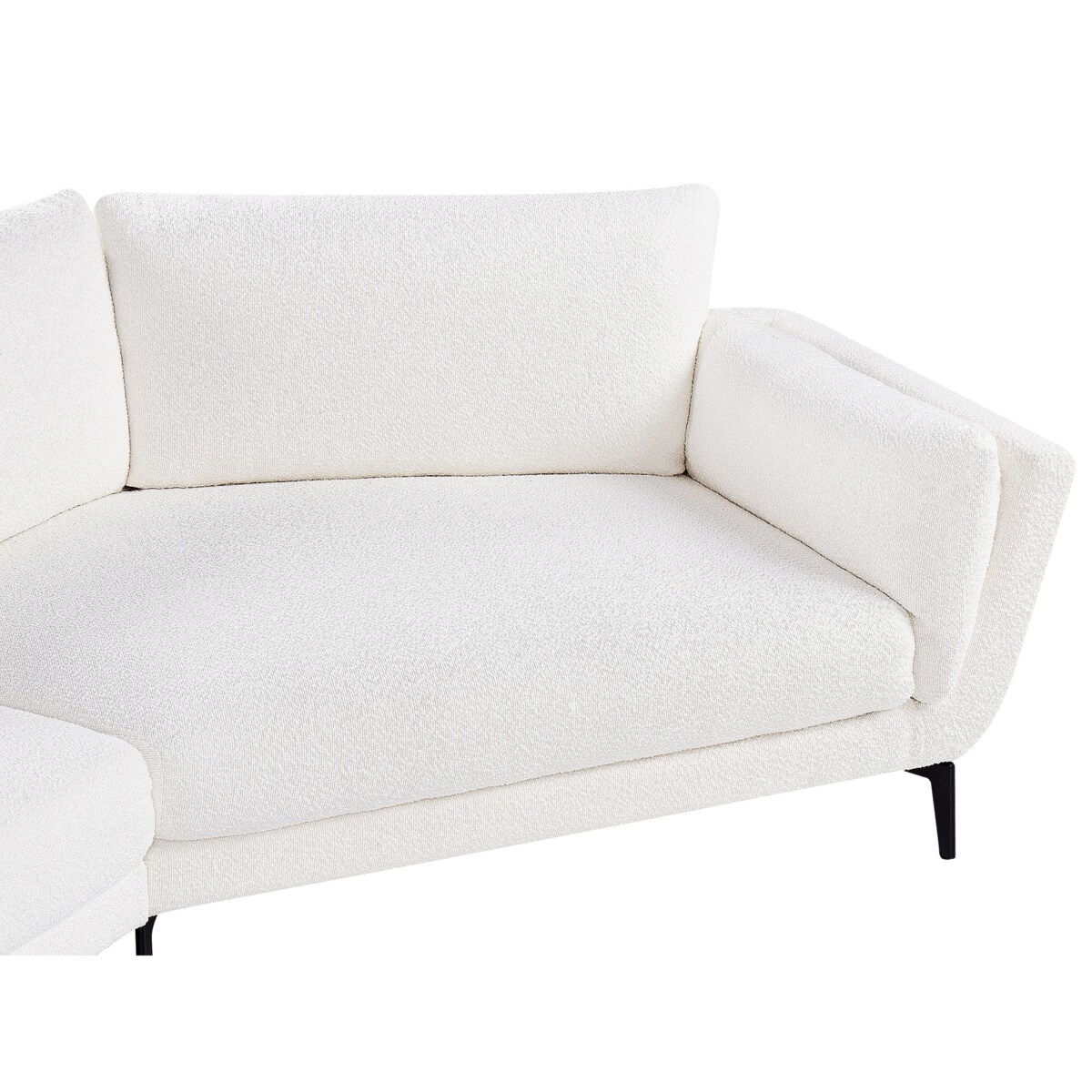 Sofa 3-osobowa boucle biała KANSSELI