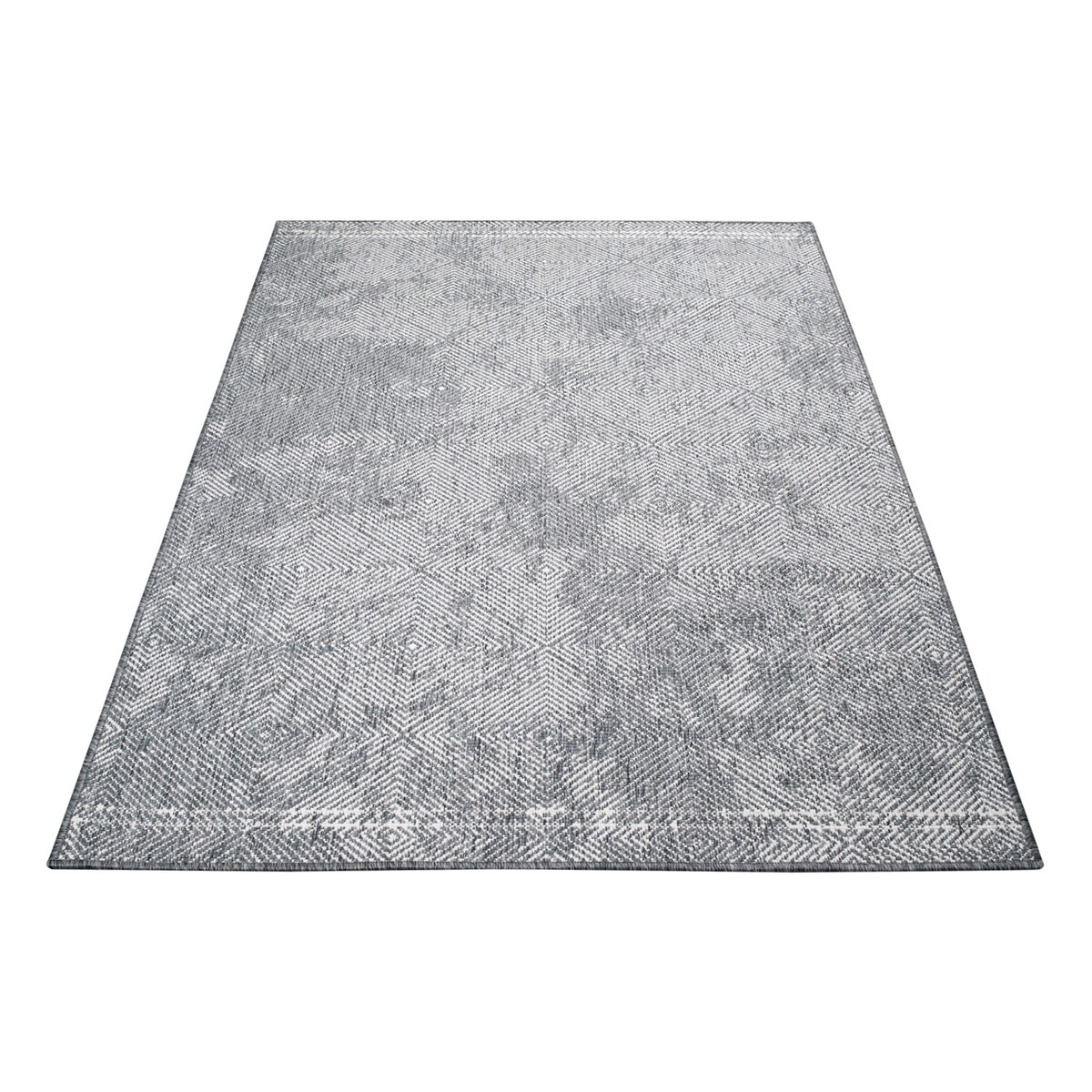 Funkcjonalny dywan na zewnątrz i do wnętrz, dwustronny DUO 58450 Szary 80x150