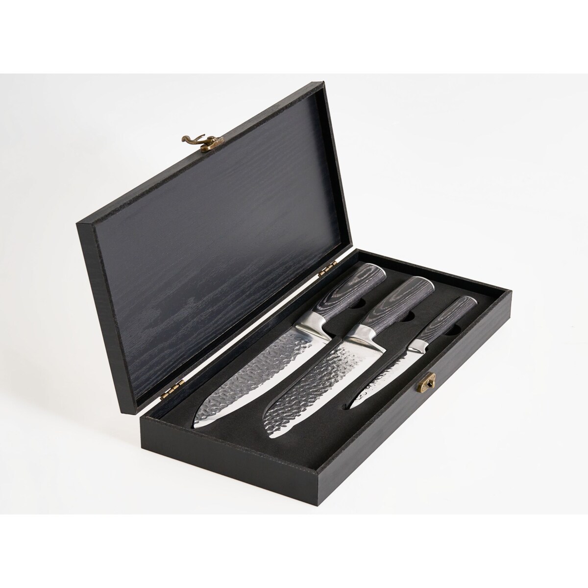 Zestaw 3 noży Stal damasceńska KASHIWA Czarny
