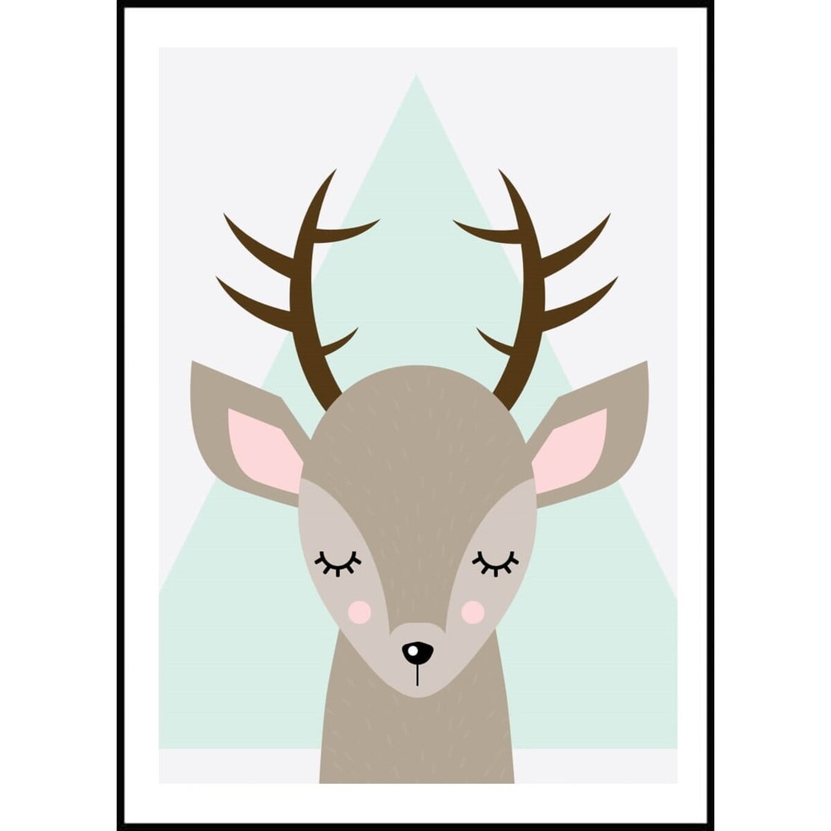 Poster Story, Plakat, Obraz - Jelonek na Tle Gór, wymiary 30 x 42 cm