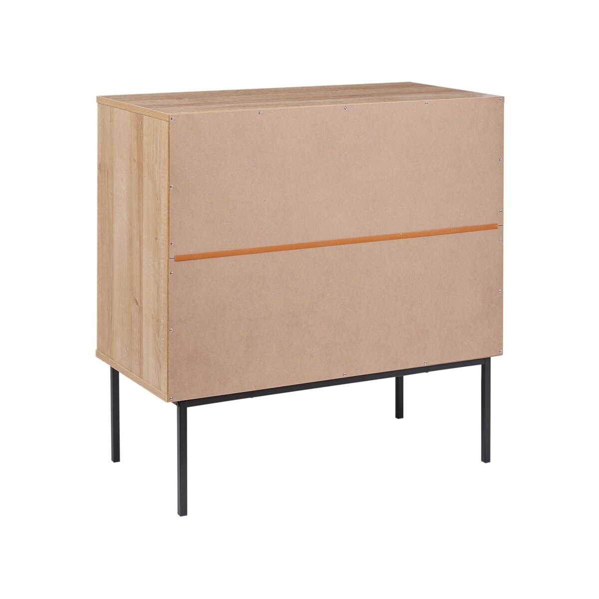 Komoda 3 szuflady fronty rattanowe jasne drewno PASCO