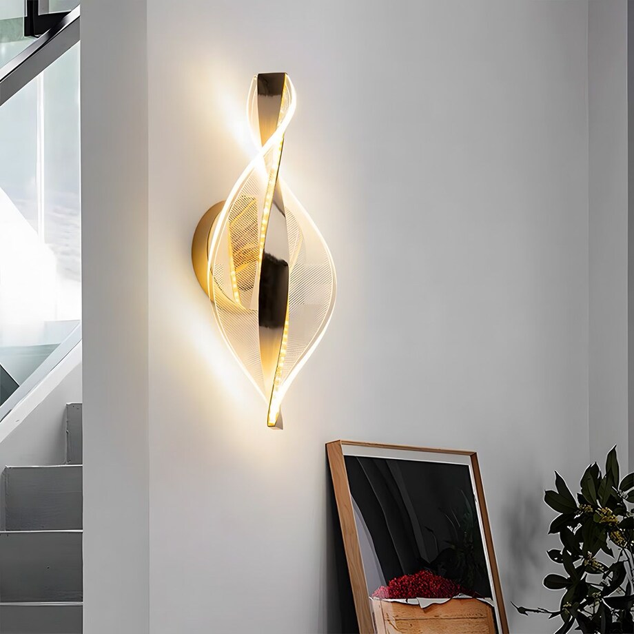 Kinkiet G031-W Led Złoty, Metal, Tworzywo Sztuczne