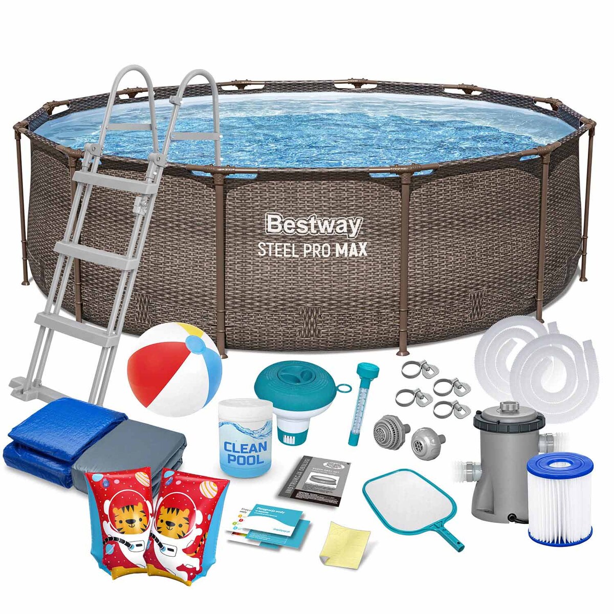 Basen ogrodowy stelażowy 366x100cm Bestway 56709-17W1