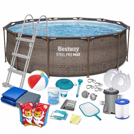 Basen ogrodowy stelażowy 366x100cm Bestway 56709-17W1