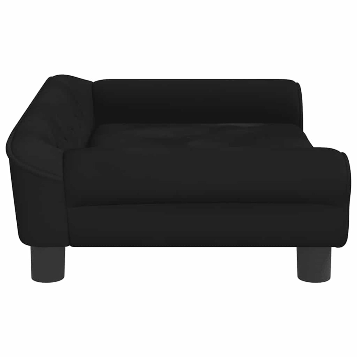 vidaXL Sofa dla dzieci, czarna, 70x45x26 cm, aksamit