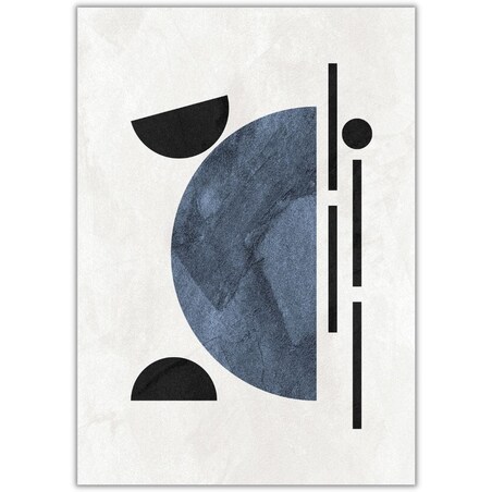 plakat blue geometric 1 50x70 cm