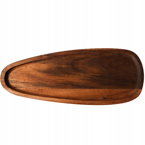 TACKA TACA DŁUGA 30cm KUCHENNA DREWNIANA NA NACZYNIA KLUCZE BOHO DO SALONU