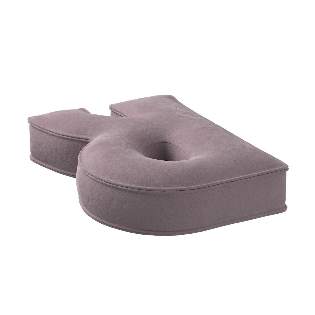 Poduszka literka R, zgaszony róż, 35x40cm, Posh Velvet