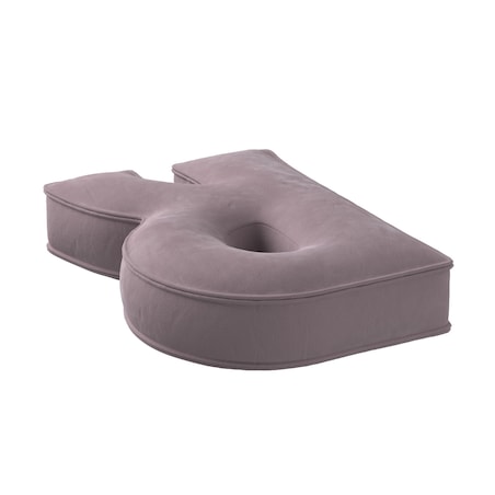 Poduszka literka R, zgaszony róż, 35x40cm, Posh Velvet