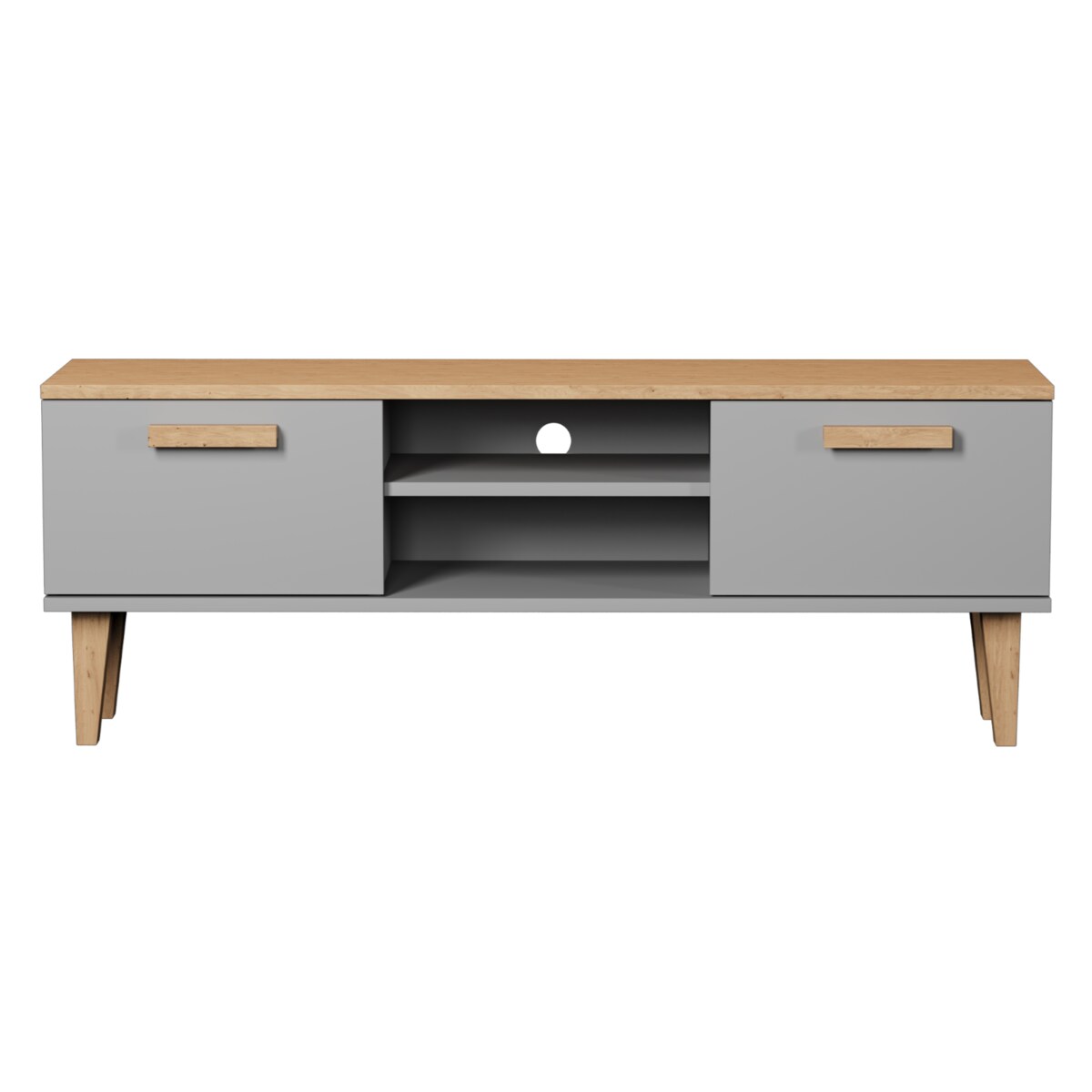 Szafka RTV Denver 120 szary chinchilla & hikora