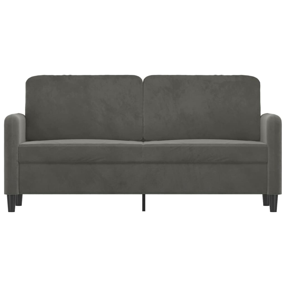 vidaXL Sofa 2-osobowa, ciemnoszary, 140 cm, tapicerowana aksamitem
