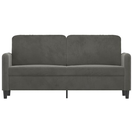 vidaXL Sofa 2-osobowa, ciemnoszary, 140 cm, tapicerowana aksamitem