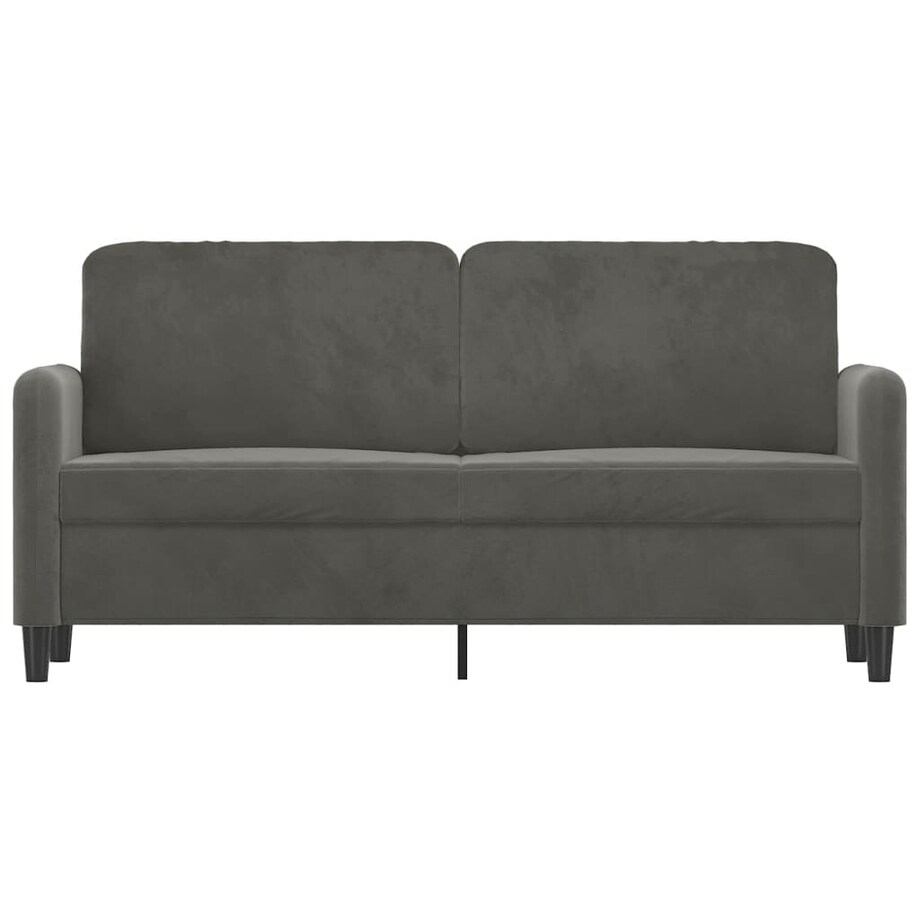 vidaXL Sofa 2-osobowa, ciemnoszary, 140 cm, tapicerowana aksamitem