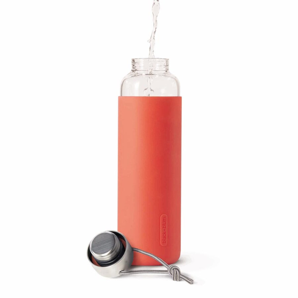 Butelka szklana na wodę bordowa, 600 ml, Black+Blum