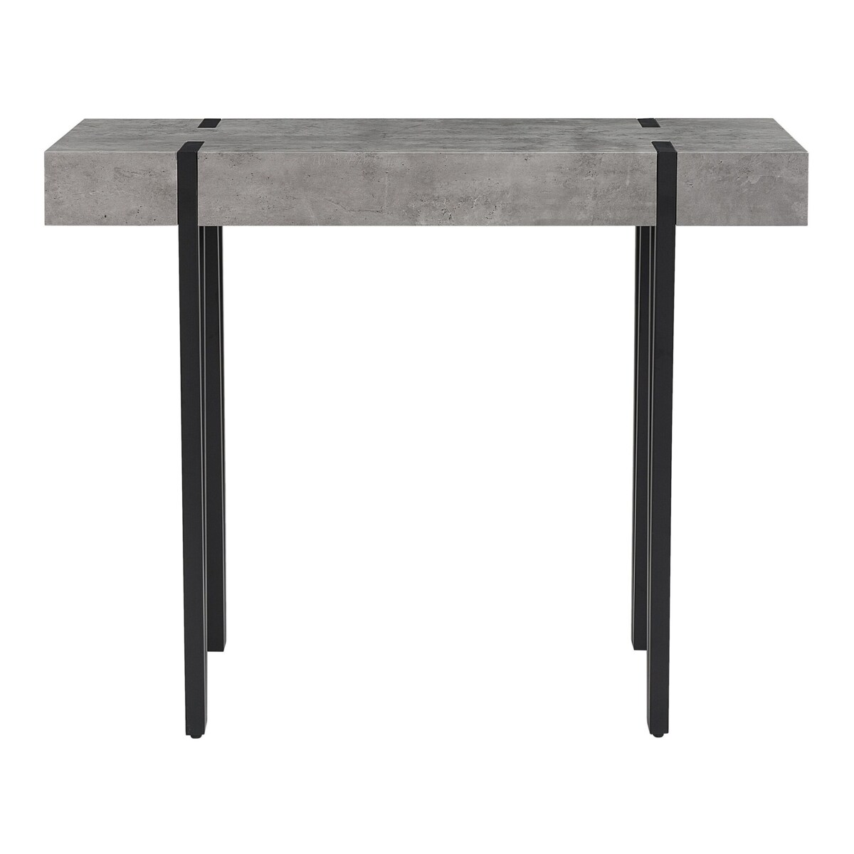 Konsola efekt betonu z czarnym ADENA