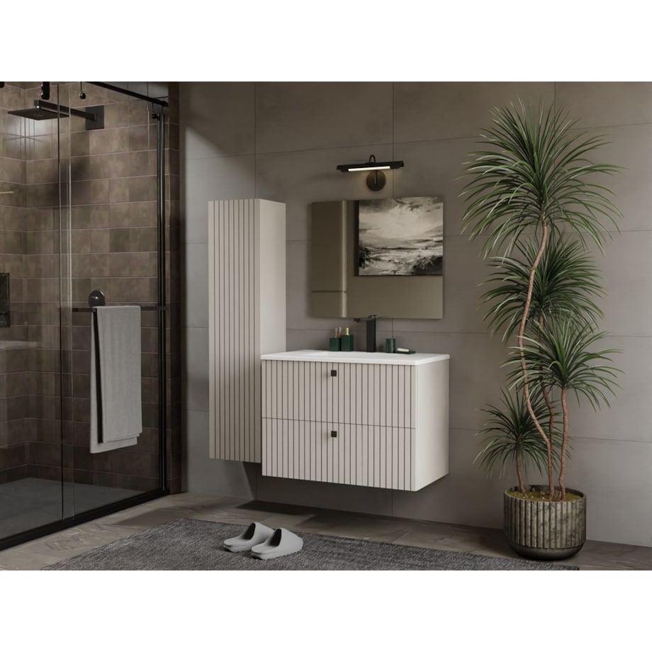 Szafka łazienkowa TIGO 80/2S/UMYWALKA KASZMIR