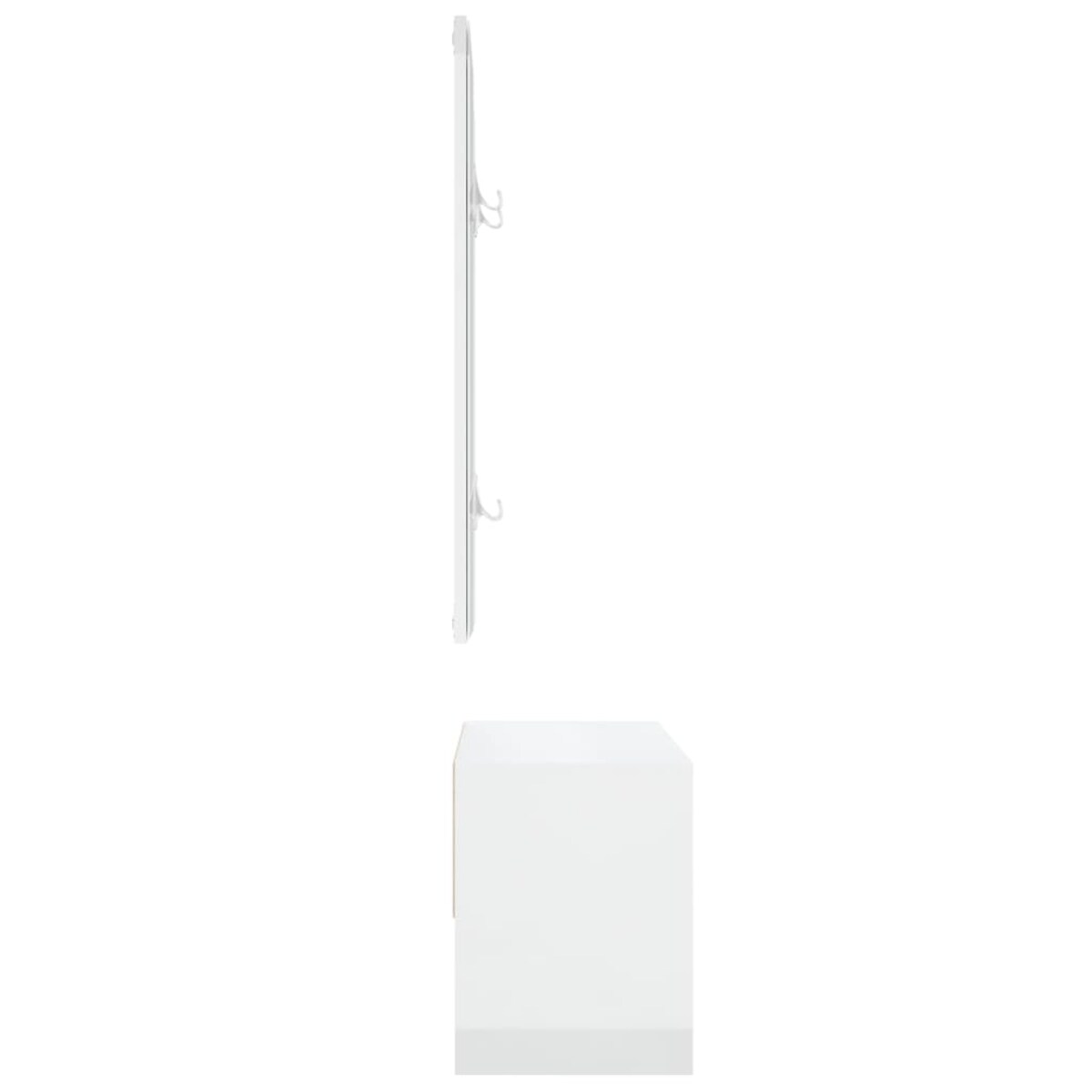 vidaXL Zestaw mebli do przedpokoju, biały o wysokim połysku