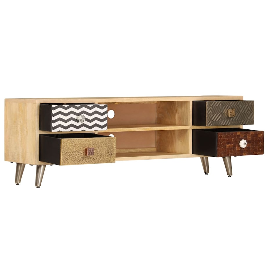 vidaXL Szafka pod TV, 120x30x40 cm, lite drewno mango