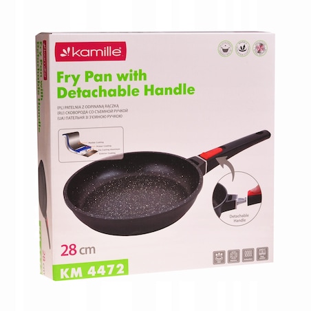 Patelnia marmurowa z odpinaną rączką uchwytem 28cm KAMILLE