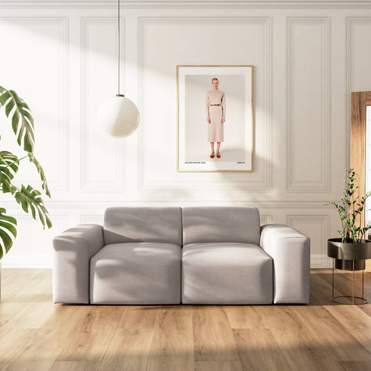 Villet Sofa 2 osobowa szara