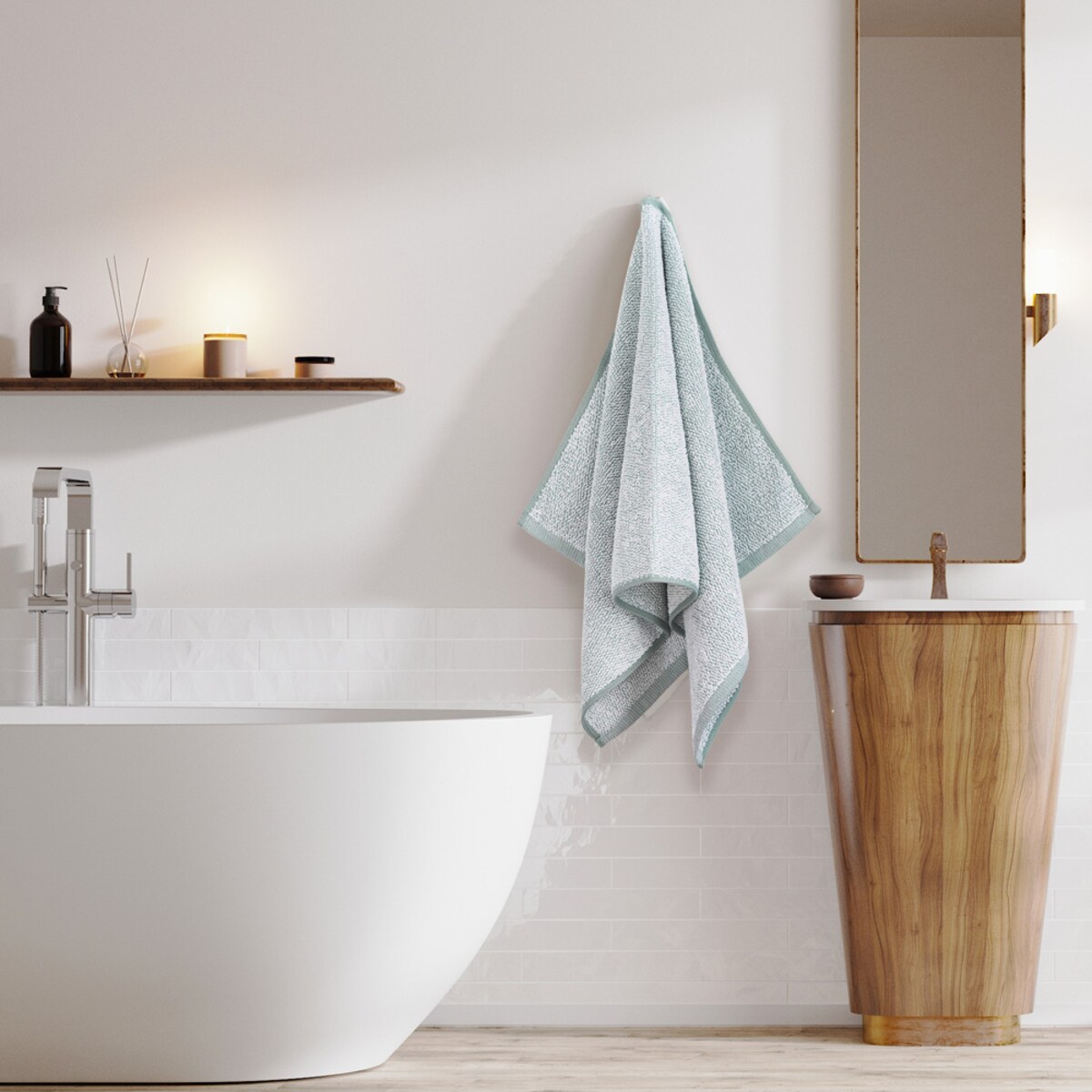 Ręcznik kąpielowy 50x100 POPCORN 600g/m2 szałwiowy