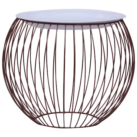 vidaXL Stolik kawowy, złoty, Ø 41 cm