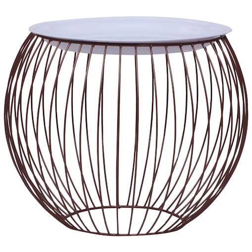 vidaXL Stolik kawowy, złoty, Ø 41 cm