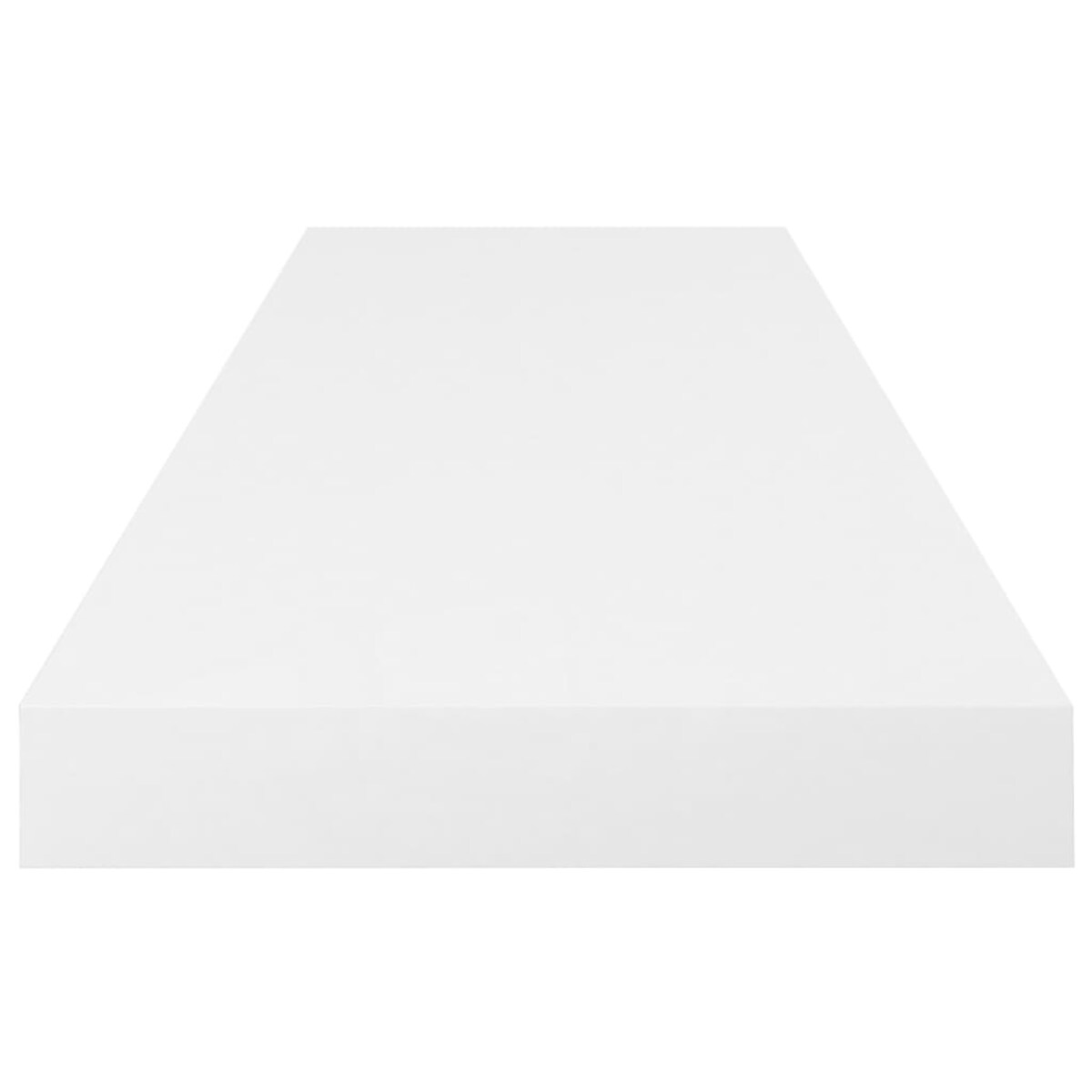 vidaXL Półki ścienne, 4 szt, wysoki połysk, białe, 80x23,5x3,8 cm, MDF