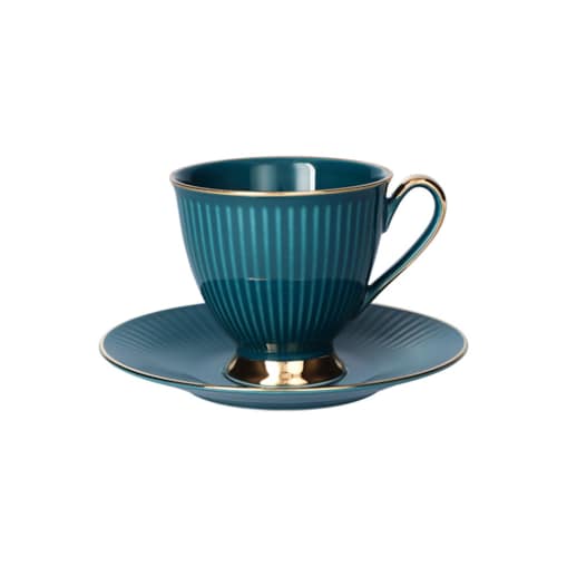 Filiżanka 250 ml ze spodkiem Dalia Turkus GZ05