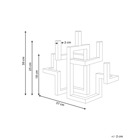 Świecznik RAPOSO Metal 30 cm Złoty