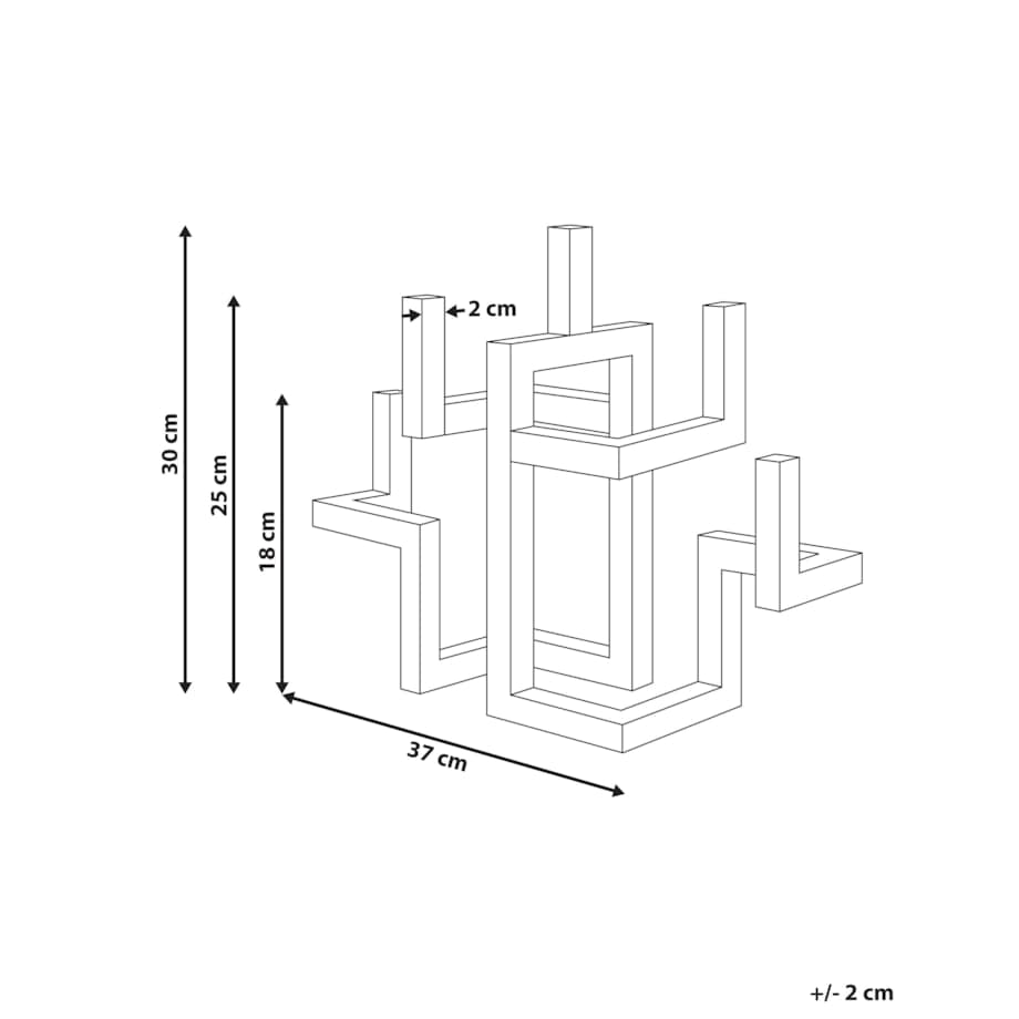 Świecznik RAPOSO Metal 30 cm Złoty