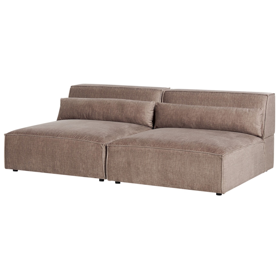 Sofa modułowa 2-osobowa bez podłokietników brązowa HELLNAR