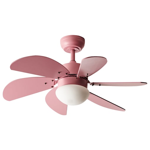 Wentylator sufitowy z lampą LOGAR Z pilotem LED Różowy