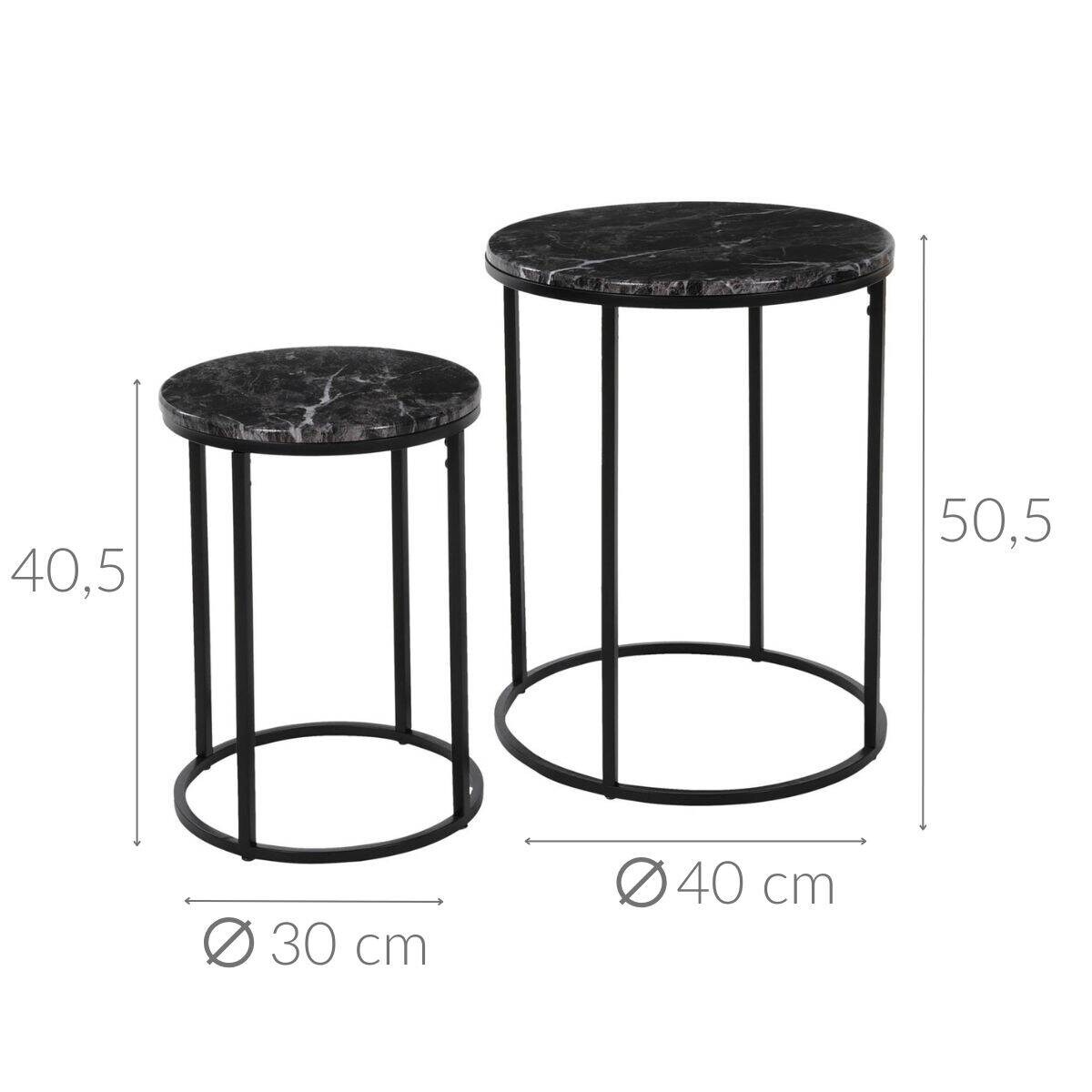 Zestaw dwóch stolików kawowych, blat MDF