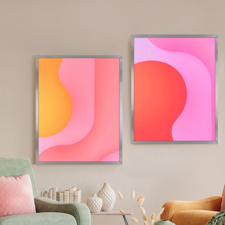 Srebrna ramka na zdjęcia 40x50 cm rama MDF ramki do zdjęć 50x40 cm srebrny FRAMAI®