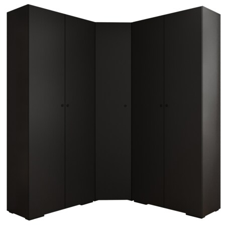 Garderoba wysoka do przedpokoju INOVA 2 Z5 czarny+czarny