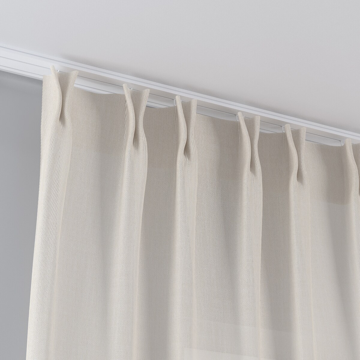 Zasłona na haczykach flex podwójnych 130x260 kremowy