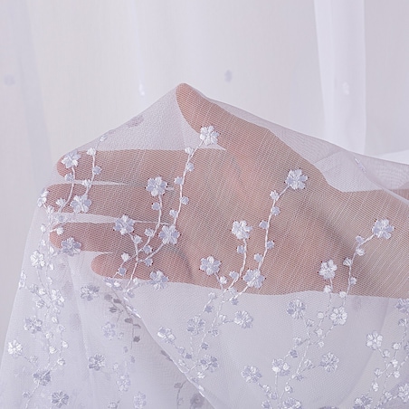 Firana na taśmie 300x245 biały ze wzorem