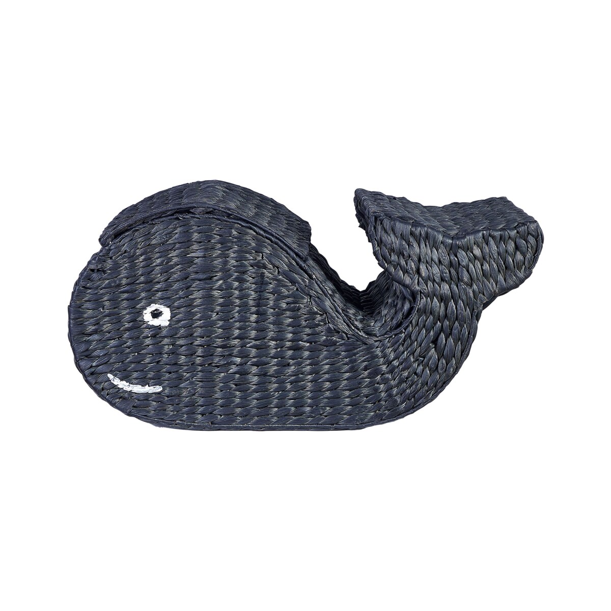 Kosz pleciony wieloryb z hiacyntu wodnego czarny ORANIA