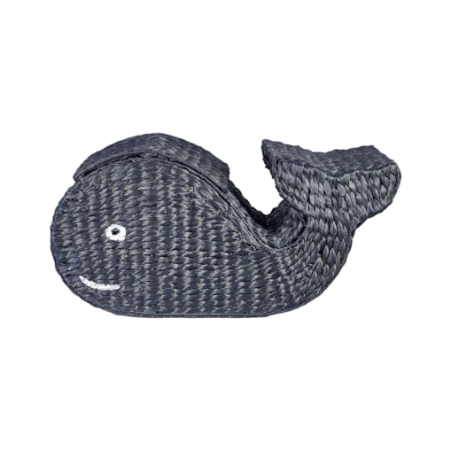 Kosz pleciony wieloryb z hiacyntu wodnego czarny ORANIA