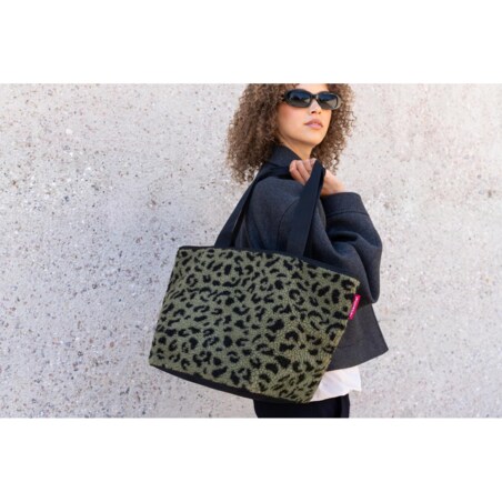 Torba SHOPPER M, teddy leo olive