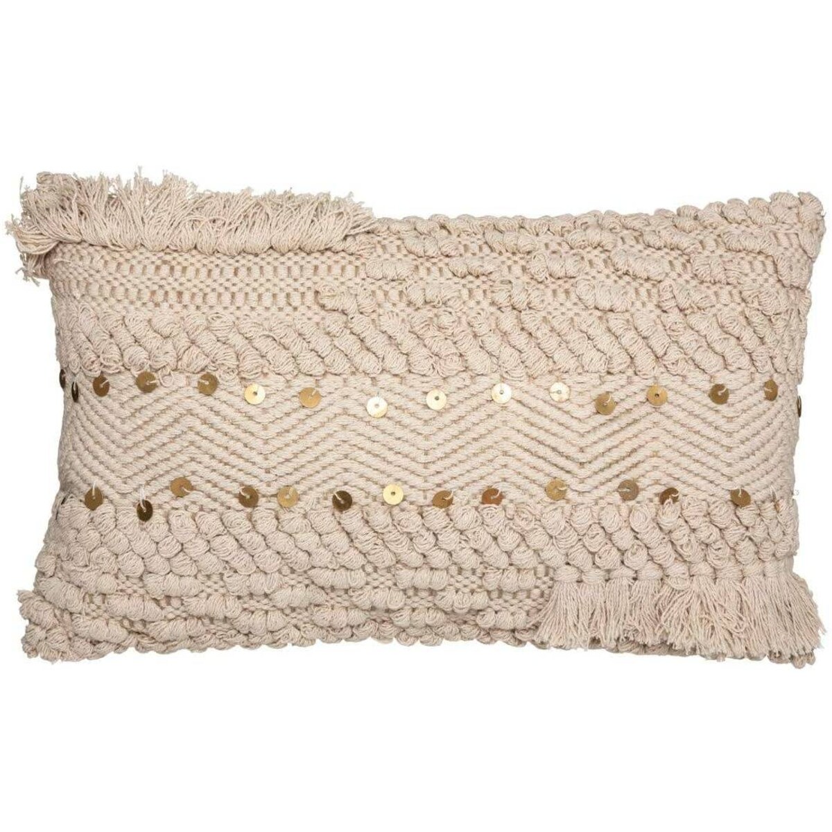 Poduszka boho z grubym splotem, 30 x 50 cm