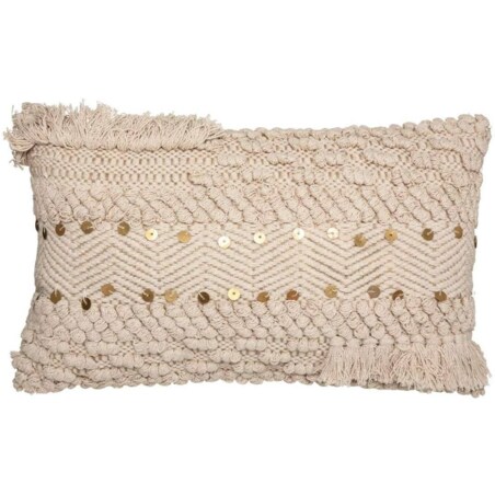 Poduszka boho z grubym splotem, 30 x 50 cm
