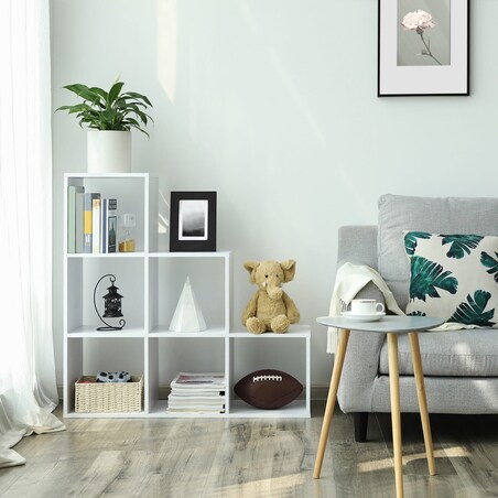 Regał Schodkowy 97,5X29X97,5 Cm Biały