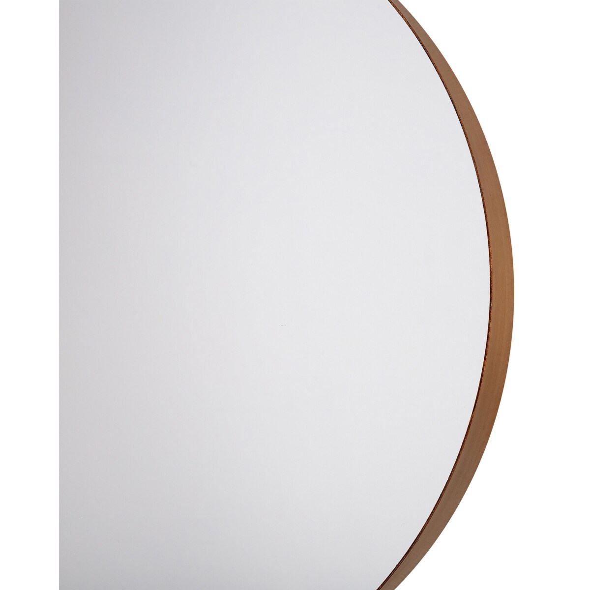 Metalowe okrągłe lustro ścienne ø 40 cm miedziane PINEY