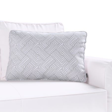 Poszewka Gabi na poduszkę prostokątna 60x40 szare wzory geometryczne