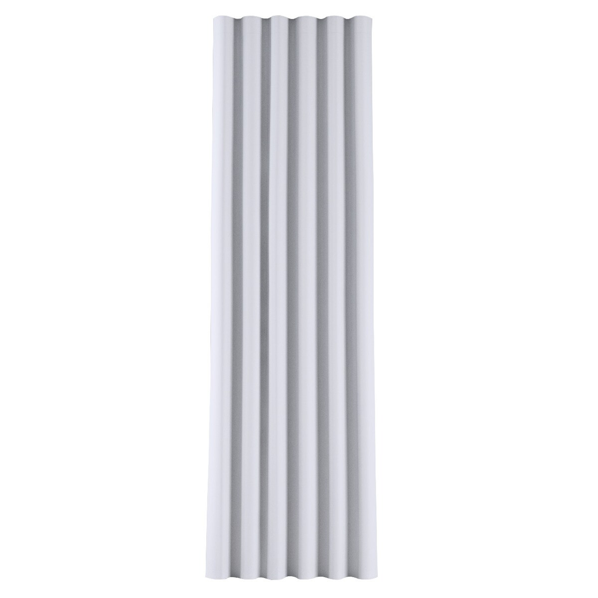 Zasłona na taśmie wave 130x245 stalowa biel