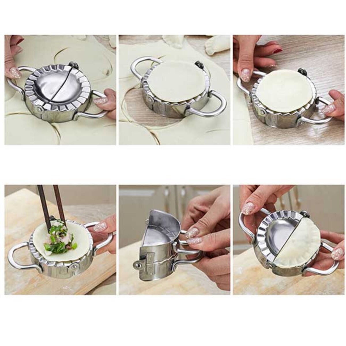 Forma do robienia lepienia pierogów 12cm duża metalowa maszyna pierogarka