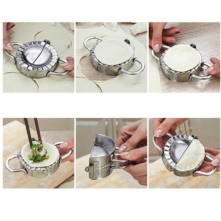 Forma do robienia lepienia pierogów 12cm duża metalowa maszyna pierogarka